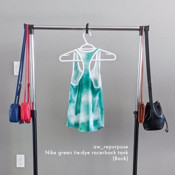 Nike Green/Blue Tie-Dye Racerback Tank Women Small - Picture 4 of 11